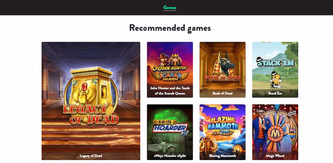 Dunder Casino Games